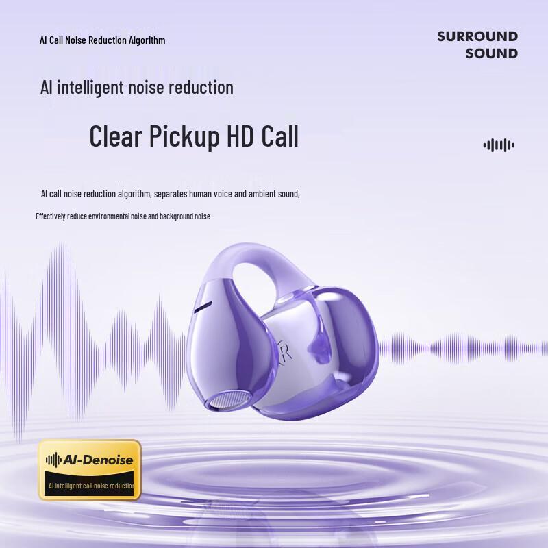 Newman LY36 Open-Ear Clip-On Bone Conduction Bluetooth Headphones