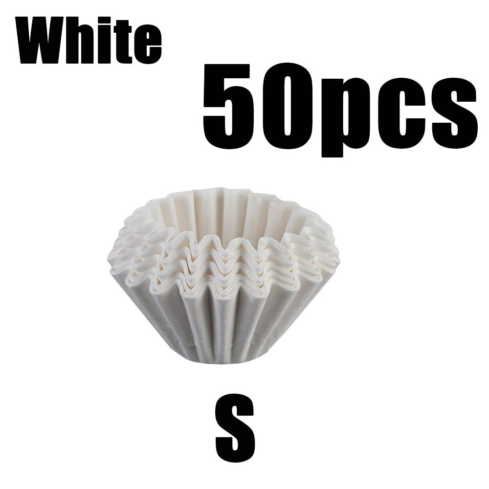 

50/100Pcs Hand Brewed Drip Filter Coffee Filter Paper Cake Bowl Shape Cups Basket Fits Coffee Dripper Cups Basket Drippe Tools