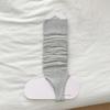 New Miu-Style Grey Ballet Layered Knit Socks: Slimming and Lightweight Women's Summer Foot-Coverings.