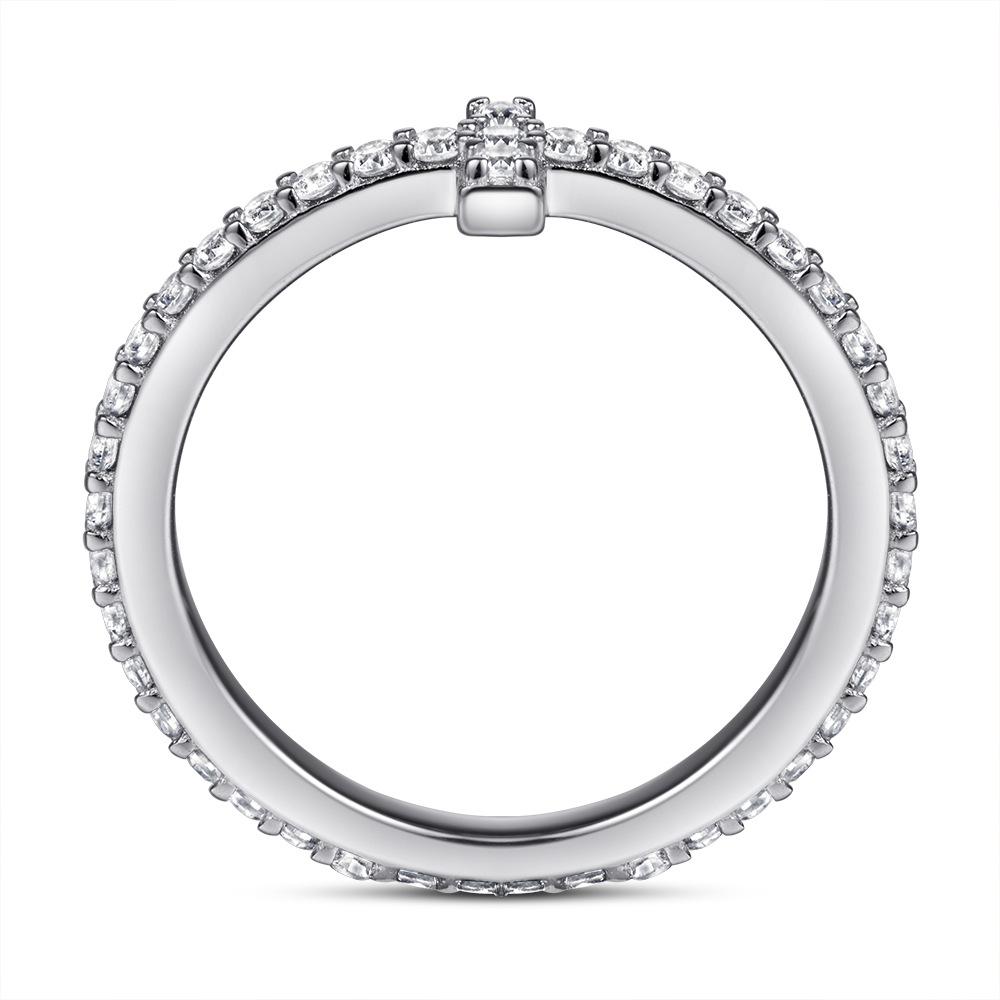 Lindon Classic 925 Sterling Silver Zircon Ring Ladies Jewelry Wedding Promise Party Gift