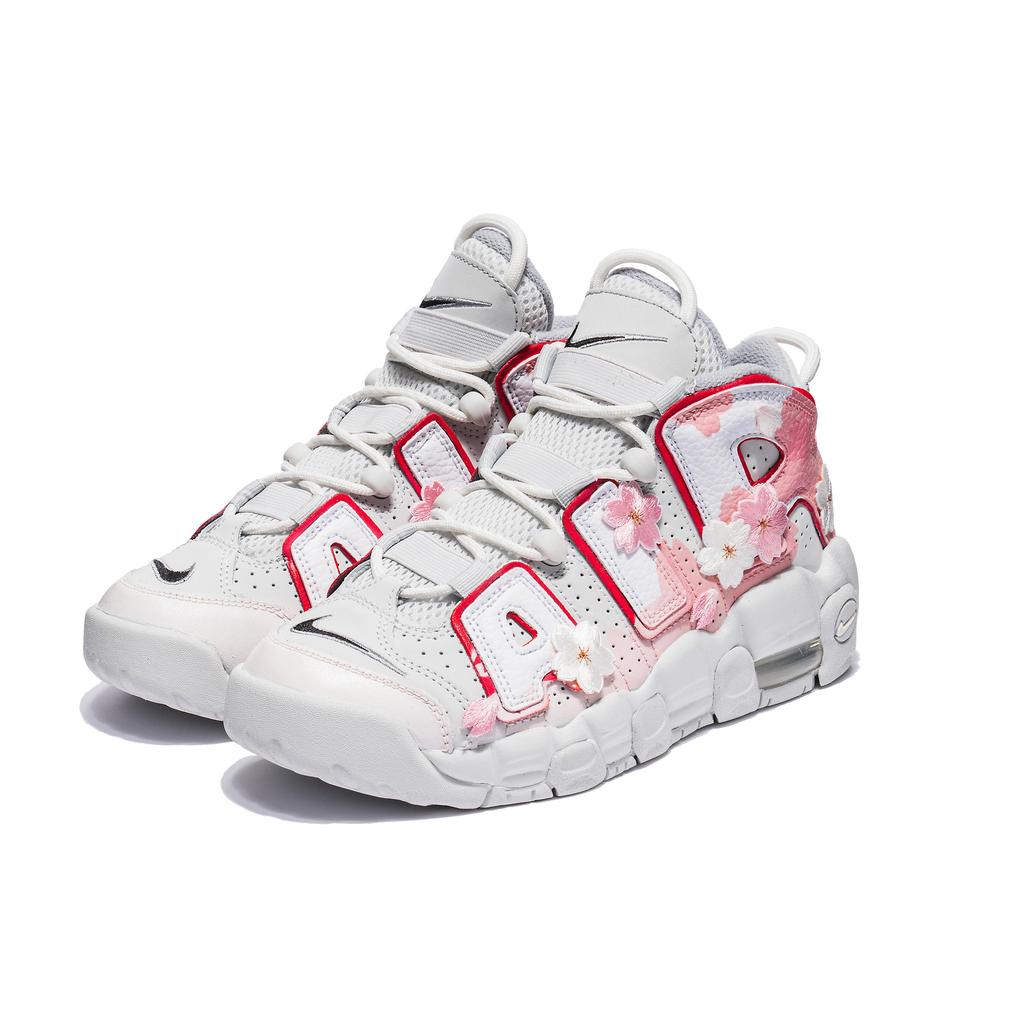 Nike Air More Uptempo Wysokie Buty Koszykarskie Vintage GS Różowe FD0022-001(ZespółB-powietrze)