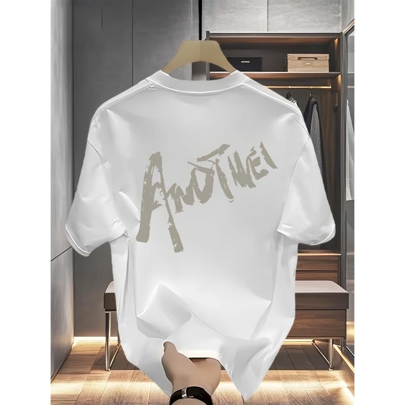 European sizes Printed Short-sleeved T-shirt for Men in Summer Korean-style Japanese-style Printed Versatile Tops for Men