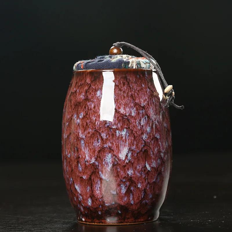 Color Kitchen Food Jar Mini Ceramic Medicine Jar Sealed Tea Caddy Desktop Decoration Gift Box Bottle Container Home Decoration