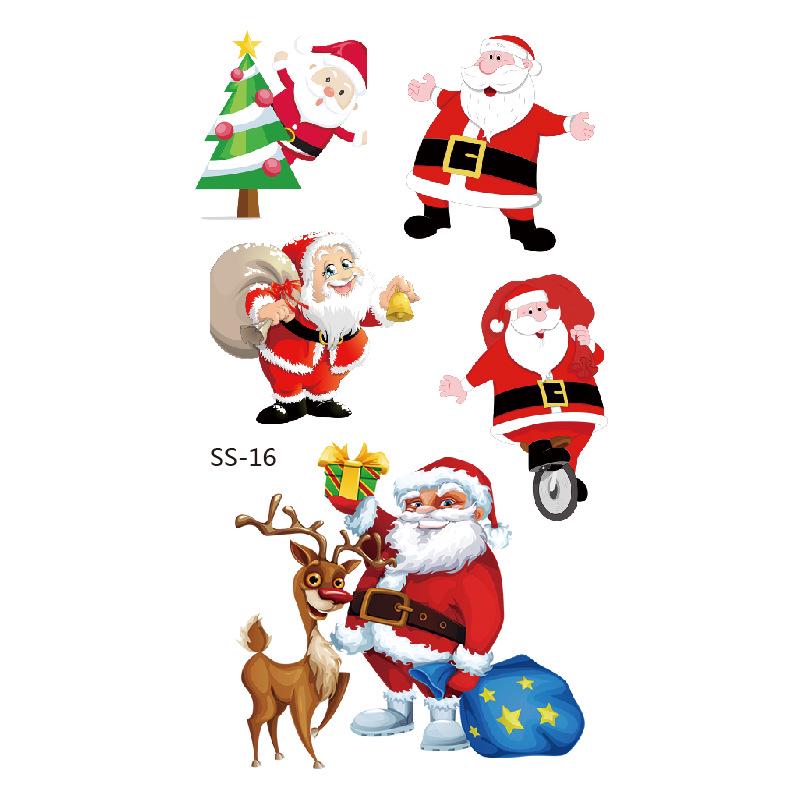 Christmas Fun Face Stickers: Children's Cartoon Tattoo Stickers