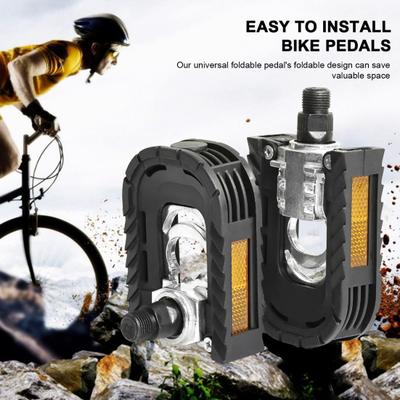 Yousheng 2Pcs Bike Pedal Universal Lightweight Left Right Mountain Road Folding Bicycle Flat Pedal Platform Bike Replacement Accessories