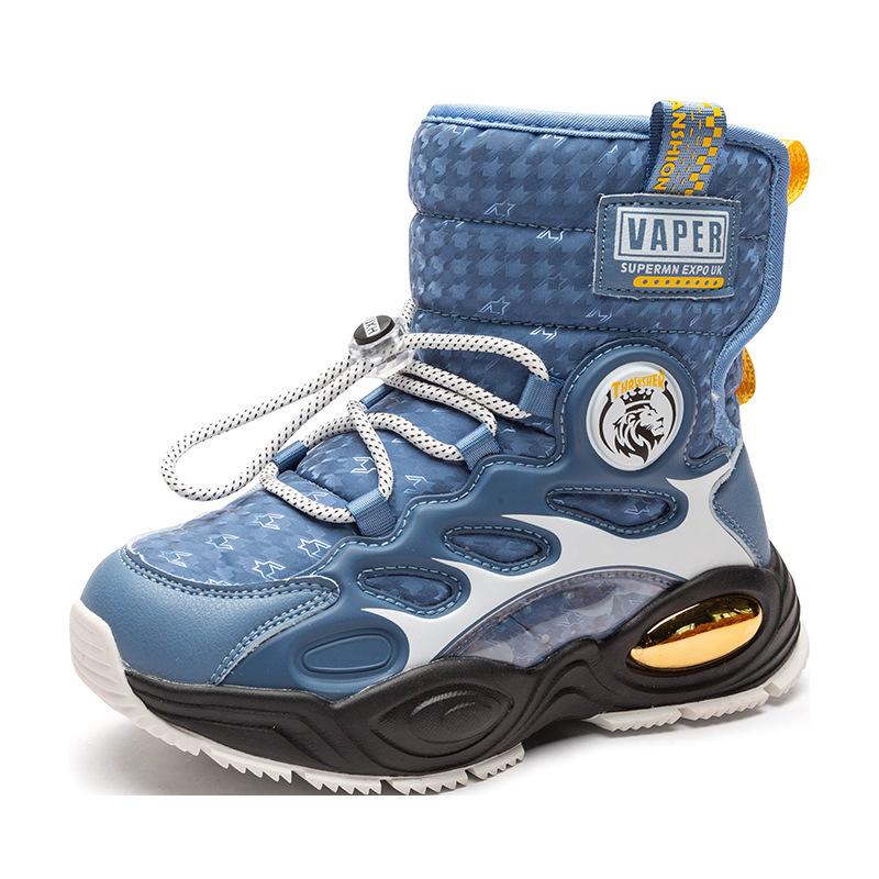 Children's cotton shoes outdoor mountaineering thermal sports shoes high-top cotton boots platform casual shoes velvet classmates