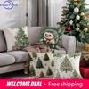 Christmas Tree & Hedgehog Pillow Coverssuitable For Sofa Car Bedroom Decorative Cushion Cover Pillow Cover