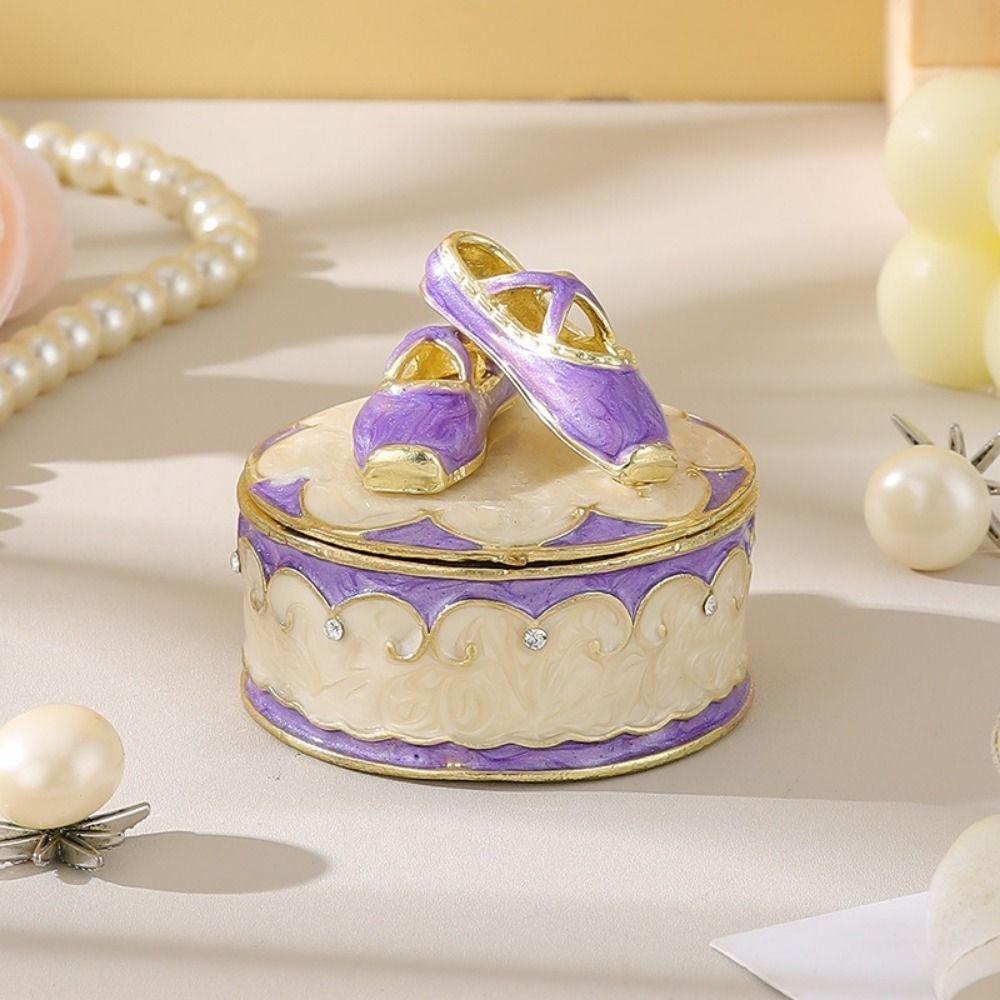 Exquisite Jewelry Storage Box Hand-painted Small Box Ballet Shoes Trinket Box  Ring Storage