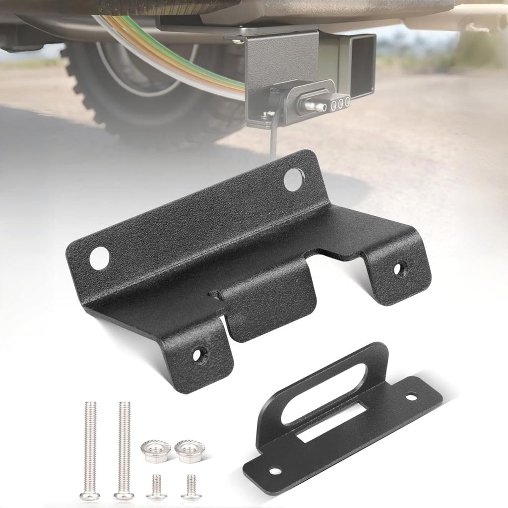 Heavy Duty 4 Poles Flat Trailer Wiring Mount Bracket with Secure & Stable Connection Easy to Use Fits Most Truck Models