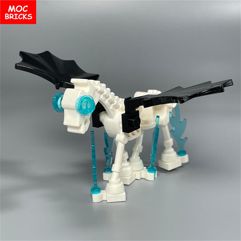 MOC Bricks Military War Medieval Skeleton Horse Animal Action Figures Building Blocks Educational Toys For Children Gifts