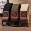 Double Ring Buckle Webbing Belt, Men'S And Women'S Canvas Universal Casual Belt, Jeans Tooling Belt
