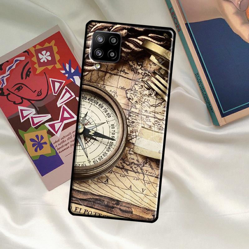 Compass Case For Samsung Galaxy A54 A06 A05 A16 A26 A36 A56 A53 A32 A52 A33 A13 A55 A35 A15 A14 A34