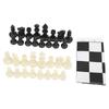 Plastic 32 Medieval Chess Pieces Set International Standard Chess Game Set with Chessboard