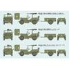 Fine Molds 1/20 Scale American 1/4-Ton 4x4 Truck (with Trailer and Machine Gun) Plastic Model 82002 (Combat Vehicle)