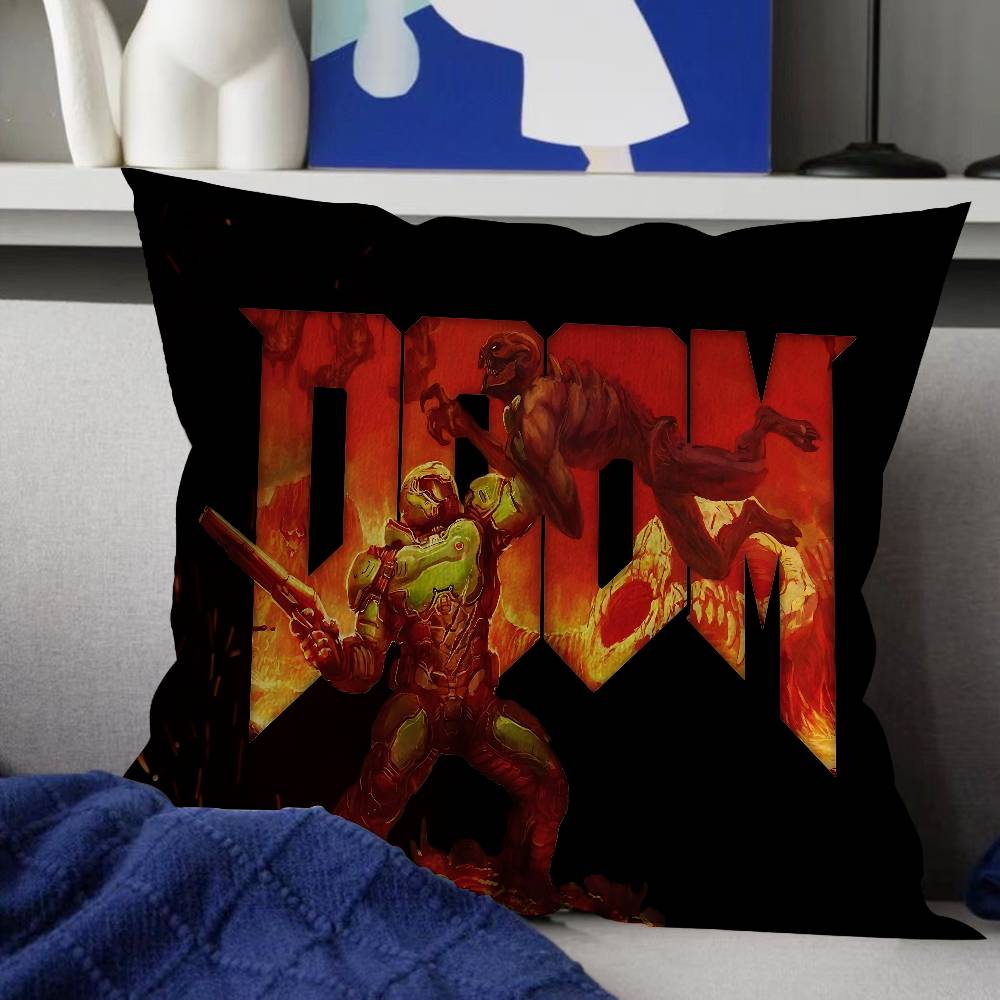 Shooting Game DDoom Office Cushion Pillowcase Car Cushion CoverXCM Lumbar Pillowcase Sofa Pillowcover