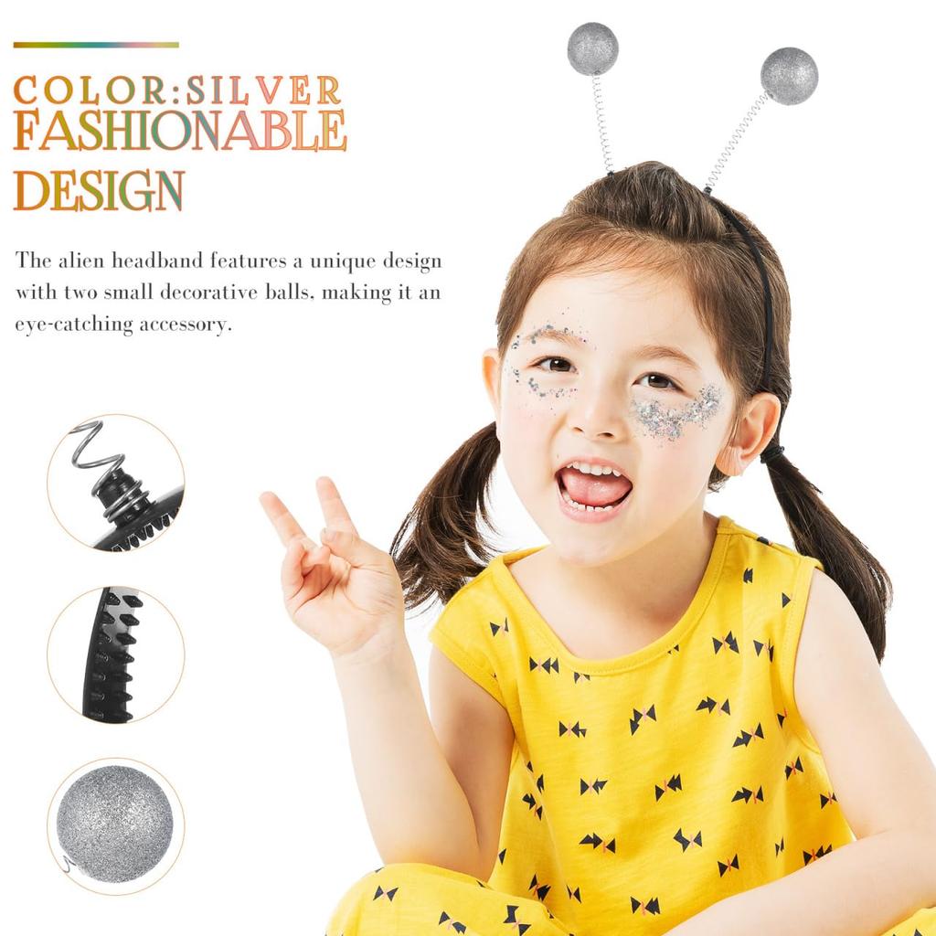[VALICLUD] Cute Alien Antenna Headband with Pom-Pom Hair Accessory for Halloween and Parties