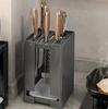 Home Kitchen Multifunctional Knife Rack Magnetic Drainage Vertical Rack All In One Knife Storage Rack