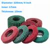 Non-Woven Grinding Wheel 4 Inch 100mm Nylon Fiber Flap Polishing Wheel Disc Metal Wood Rotating Grinding Wheel for Angle Grinder