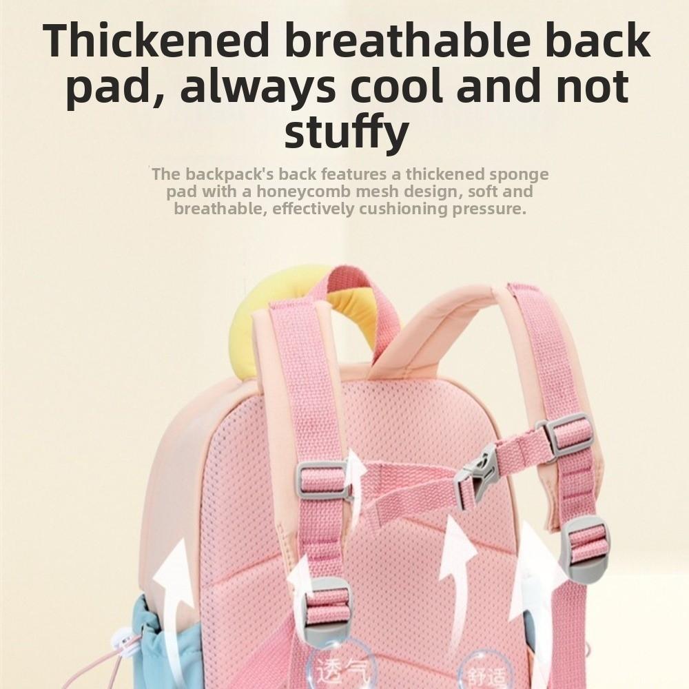 Waterproof Dopamine Kids Backpack Large Capacity Lightweight School Bag  School