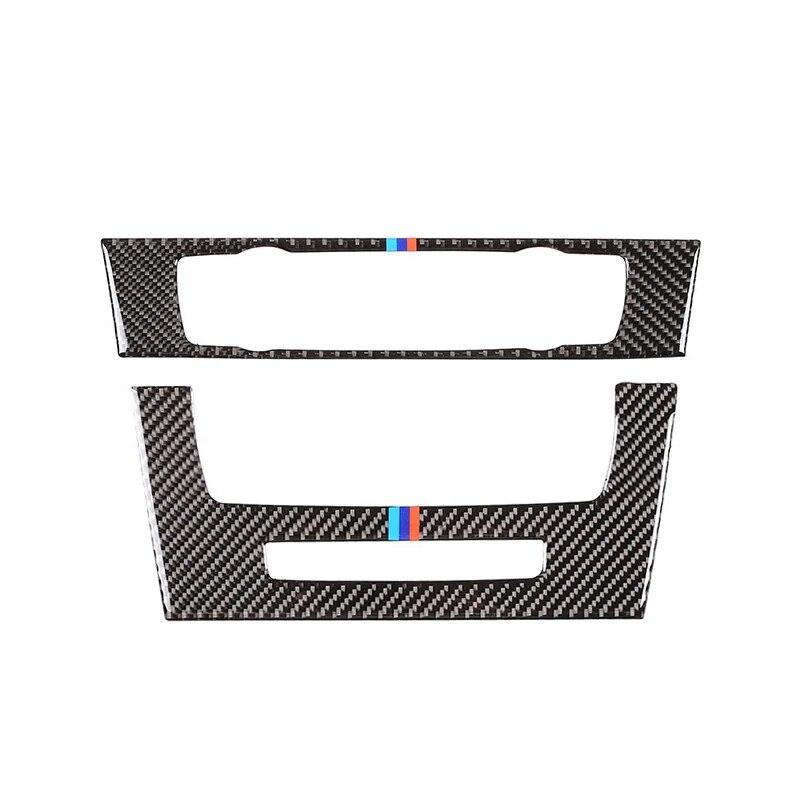 Real Carbon Fiber Car Styling Interior Center Control CD Panel Rahmen Abdeckung Trim Für BMW 3 Serie E90 E92 E93 2005 - 2011 2012