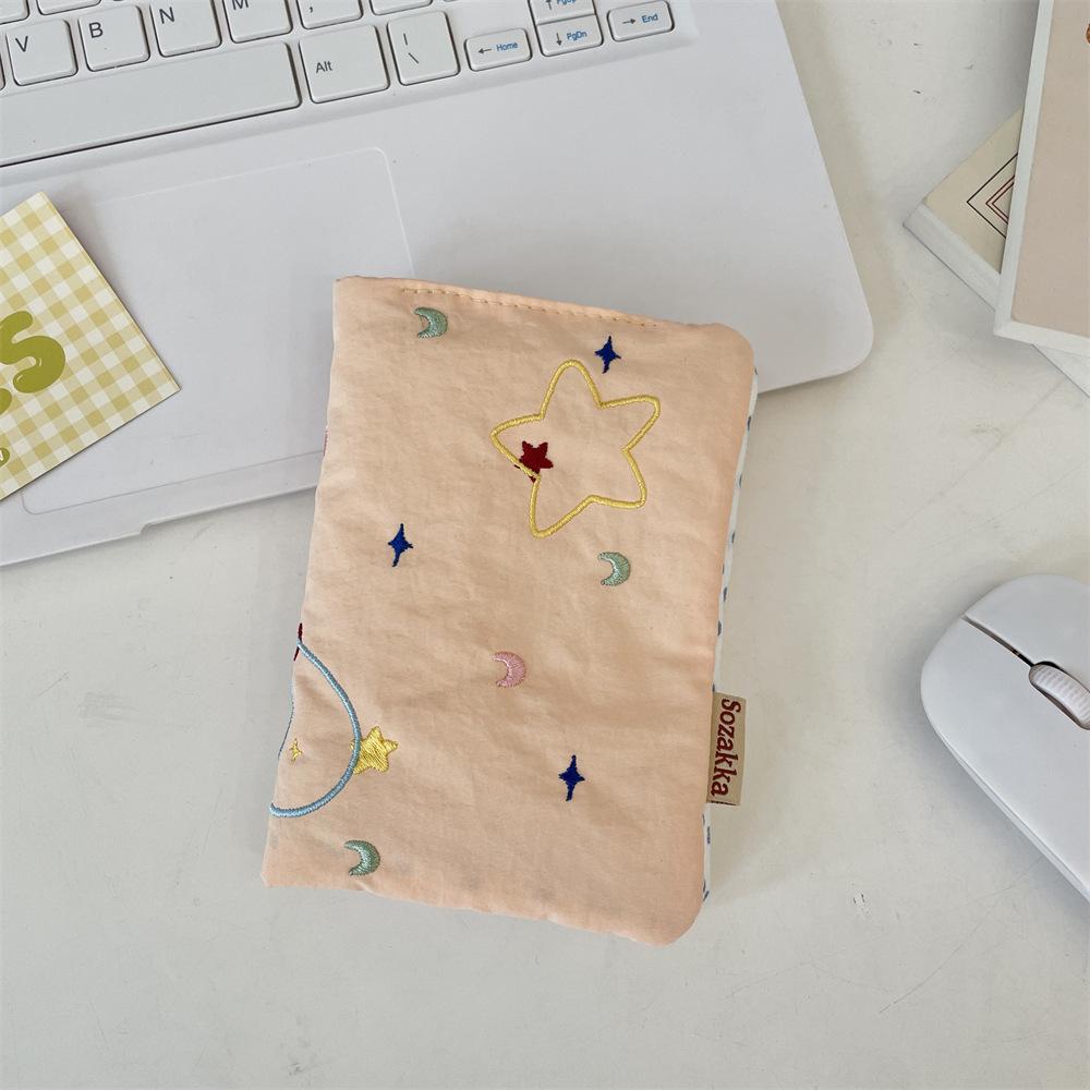 Women Men Embroidered Star Passport Covers Holder Multi-Function ID Bank Card Wallet Case Travel Accessories