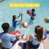Rainbow Beach Balls(12 Pack) Inflatable Swimming Pool Playthings designed for Warm Season Water Games Children Birth Date Celebration Supplies