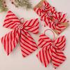 Christmas Tree Decoration Bows with Striped Plaid Fabric Ribbon Multiple Sizes Available Long Lasting Holiday Use Material