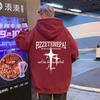 Vintage American Oversize Fleece Hooded Sweatshirt Men Casual Couple Top