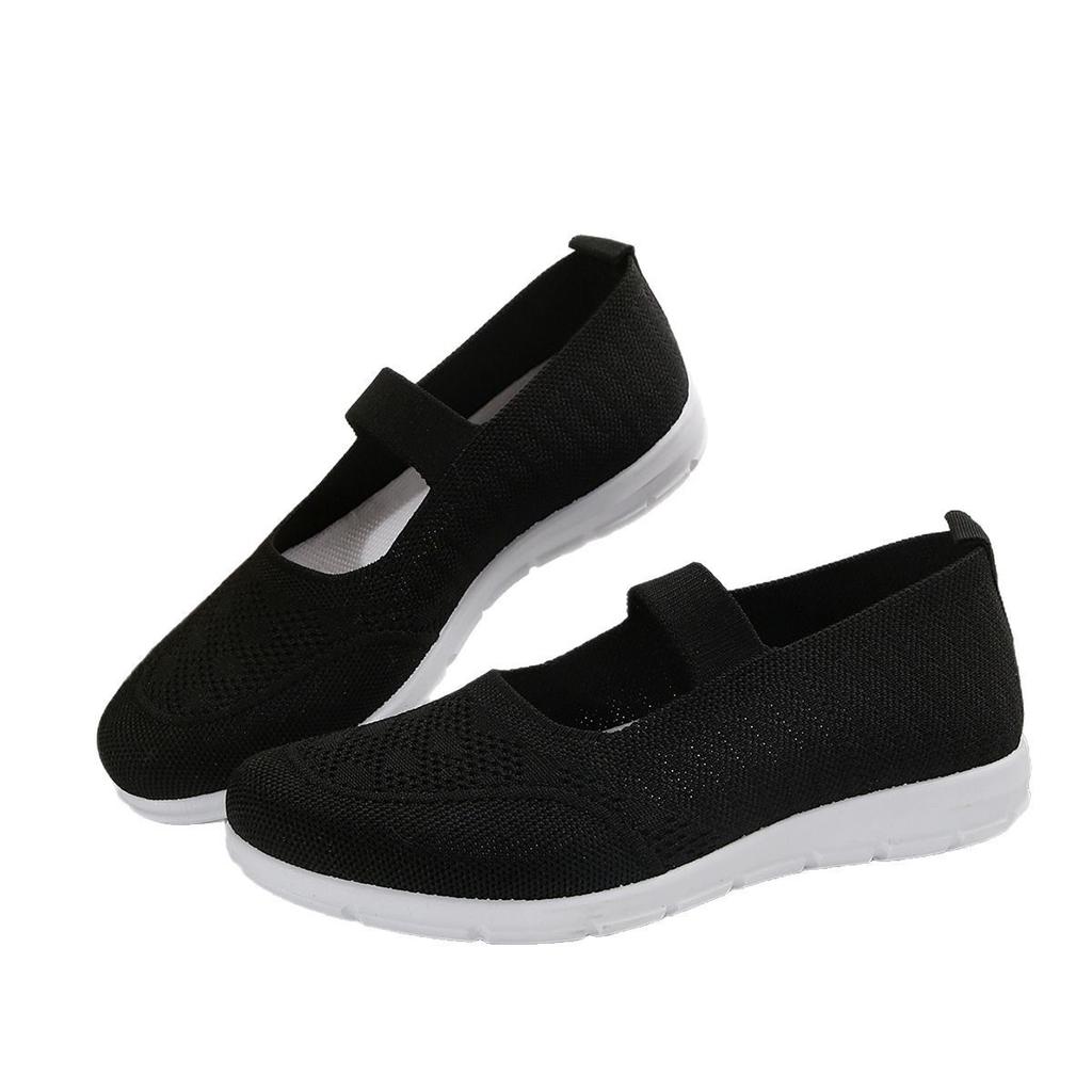 Fashion Casual Lightweight Single Shoes for Women Spring Autumn New Breathable Mesh Elderly Mother Shoe’s Soft-soled Shoe