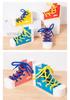 Montessori Wooden Lacing Shoe Toy for Kids