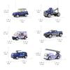 1/64 Scale Big Trucks Set Mini Alloy Diecast Car Model Toys Vehicles Carrier Truck Helicopter Tank Fire Truck Engineering Car Toys for Kids