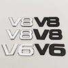 V6 V8 Emblem Metal Sticker Badge Fender For V6 V8 Racing Emblem Auto For Car Motorcycle Truck SUV Accessories