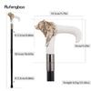 Silver Resin Bear Head White Walking Cane Fashion Decorative Steel Stick Gentleman Elegant Cosplay Cane Knob Crosier 92cm