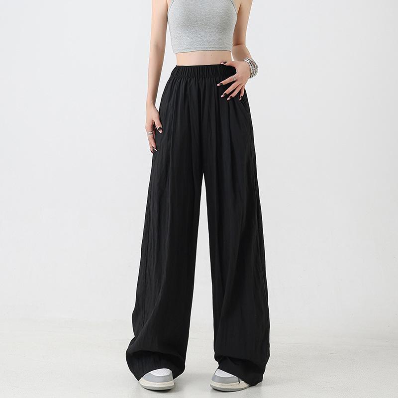 Non-shrinking Cotton Yamamoto Pants Women's Spring and Summer Lazy Style Casual Quick-drying Versatile Foreign Style Light Wide-leg Pants