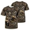 Summer Round Neck Animal & Camouflage Graphic 3D Print Top Fashionable Casual Short Sleeved Men's T-shirts
