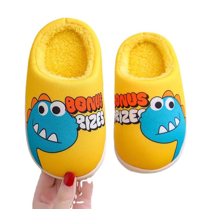 Cixi Yunuo Shoes 2025 Autumn and Winter New Children's Cotton Slippers Cartoon Dinosaur Home Cotton Slippers