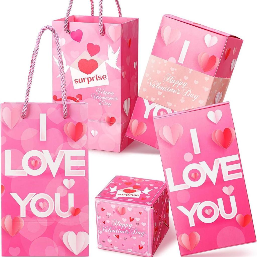 Valentijnsdag verrassing springdoos verjaardag creatieve geschenkdoos stuiterende rode envelop geschenkdoos