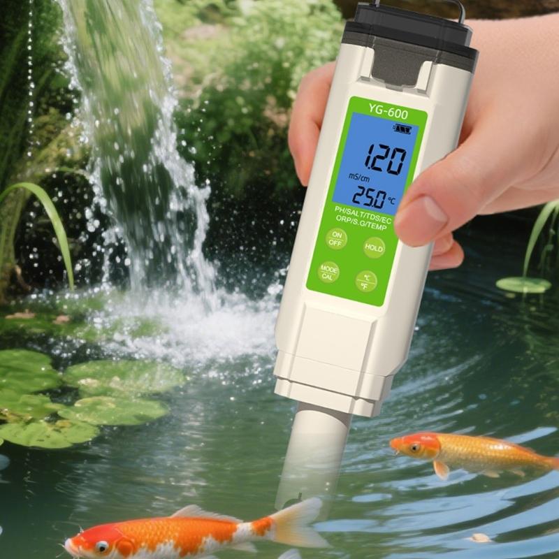 7 in 1 TDS ORP Salt Temperature Meter Digital Meter Water Quality Tester for Hydroponic Meter Portable