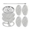 Professional Coffee Filter Mesh Universal 4In French Press Filter Replacements Set Includes Spirals and Crosses Disk