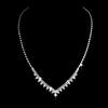 Trinkets Popular Wedding Bridal Jewelry Silver Claw Chain Water Diamond Necklace Earrings Set