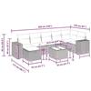 VidaXL Garden Lounge Set 8 Pcs with Grey Cushions Wicker 3325717