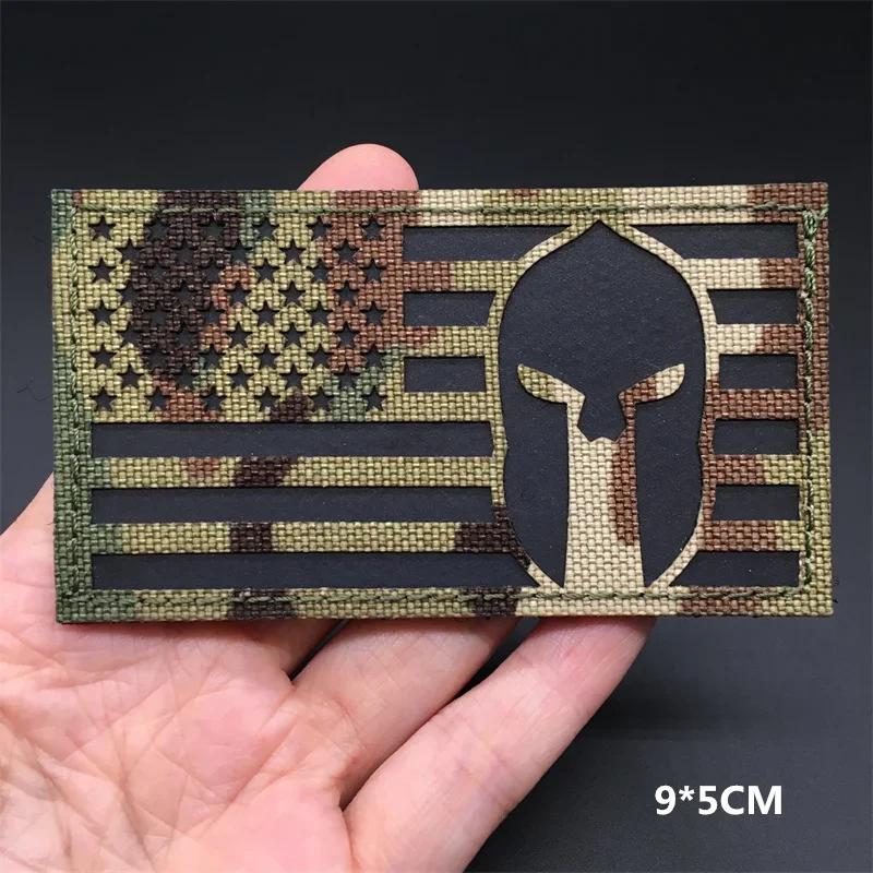 3D Multicam Nationalflaggen Aufnäher Ir Reflektierende Aufnäher Auf Kleidung Taktische Abzeichen Klettverschluss Lasergeschnittene Zubehörteile Diy Zubehör