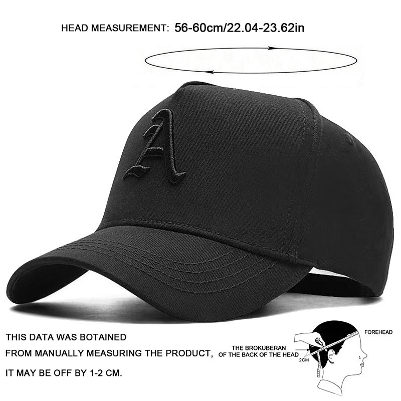 Unisex Letter A Embroidery Baseball Caps Spring Autumn Outdoor Adjustable Casual Hats Sunscreen Hat Sports Cap