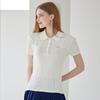 J.JANE Summer Scallop Polo Knit (White)