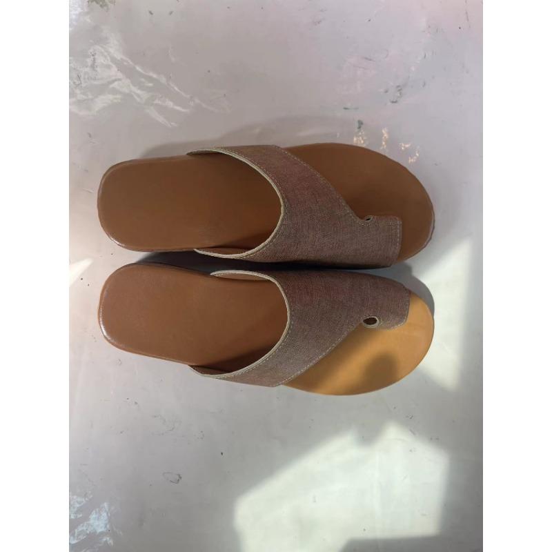 Tragen Leder Drag Schräge Absatz Abdeckung Zehe Cool Slipper Damen Außenhandel Übergröße Spot