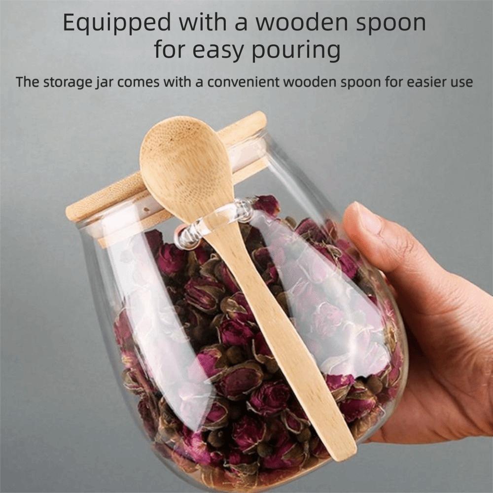 Auslaufsichere Glas-Aufbewahrungsgläser Weithals-Lebensmittelaufbewahrungsbehälter Glasbehälter Glasdose Büro