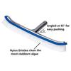 18 Inch Swimming Pool Brush Stainless Steel Brush Pool Spa Cleaning Brush  Floor Cleaning