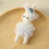 DIY Princess Hair Clip Handmade Stuffed Rabbit Doll Cute Bunny Plush Brooch  Hair Clip Accessories