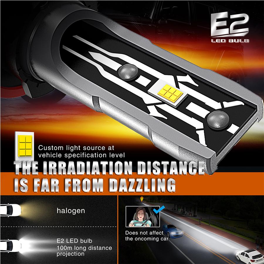 1PC H4 9003 HB2 Motorcycle Headlight Bulb 100W 12V 6000K 30000LM Canbus No Error