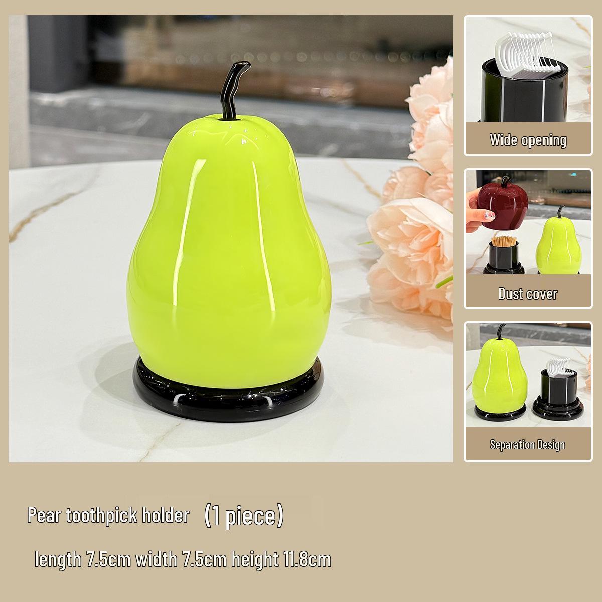 

Держатель для зубочисток и ватных палочек «Яблоко-груша» с местом для хранения зубной нити - Скидка на новинки